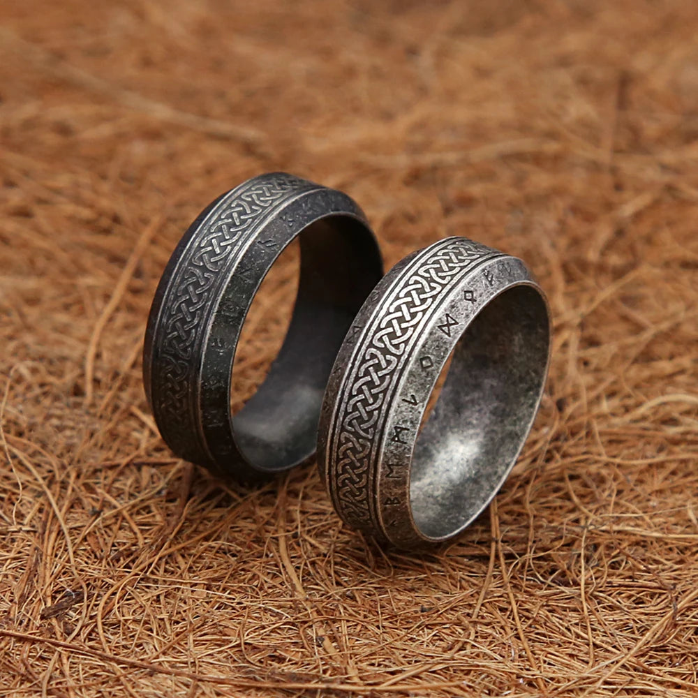PENDRA Runeband Simple Viking Rune Ring