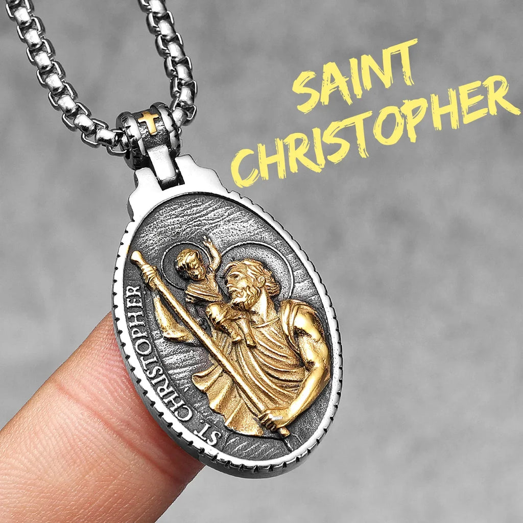 PENDRA Jesus Angel Virgin Steel Necklace