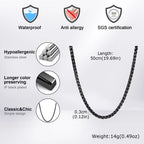 PENDRA Wheat Black Chain Necklace