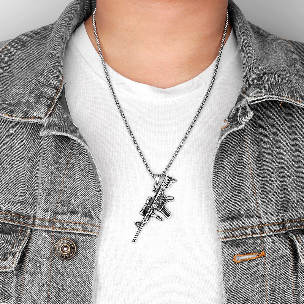 PENDRA HK416 Automatic Rifle Steel Necklace