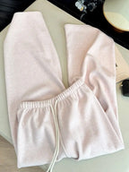 Thick and Gentle Pink Soft Sports Pants Women in Winter New High Waist Slim and Comfortable Versatile Casual Floor Pants