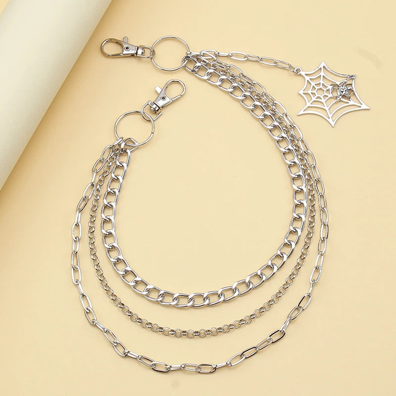 PENDRA Weblink Layered Spider Chain Keychain