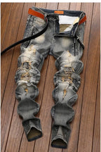 PENDRA Denim Straight Ripped Pants