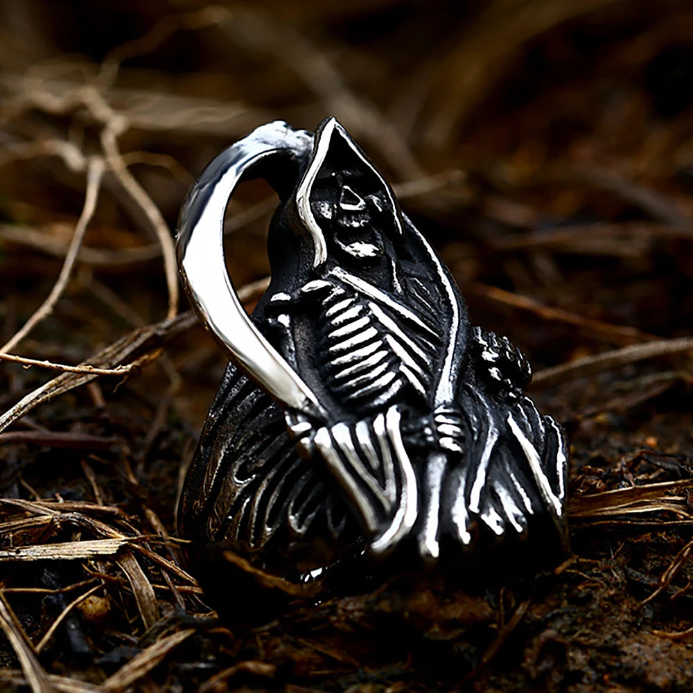 PENDRA Grimreaper Vintage Grim Reaper Skull Ring