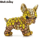 PENDRA French Bulldog Shining Rhinestone Brooch