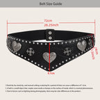 PENDRA Celesra Black Heart Gothic Corset Belt