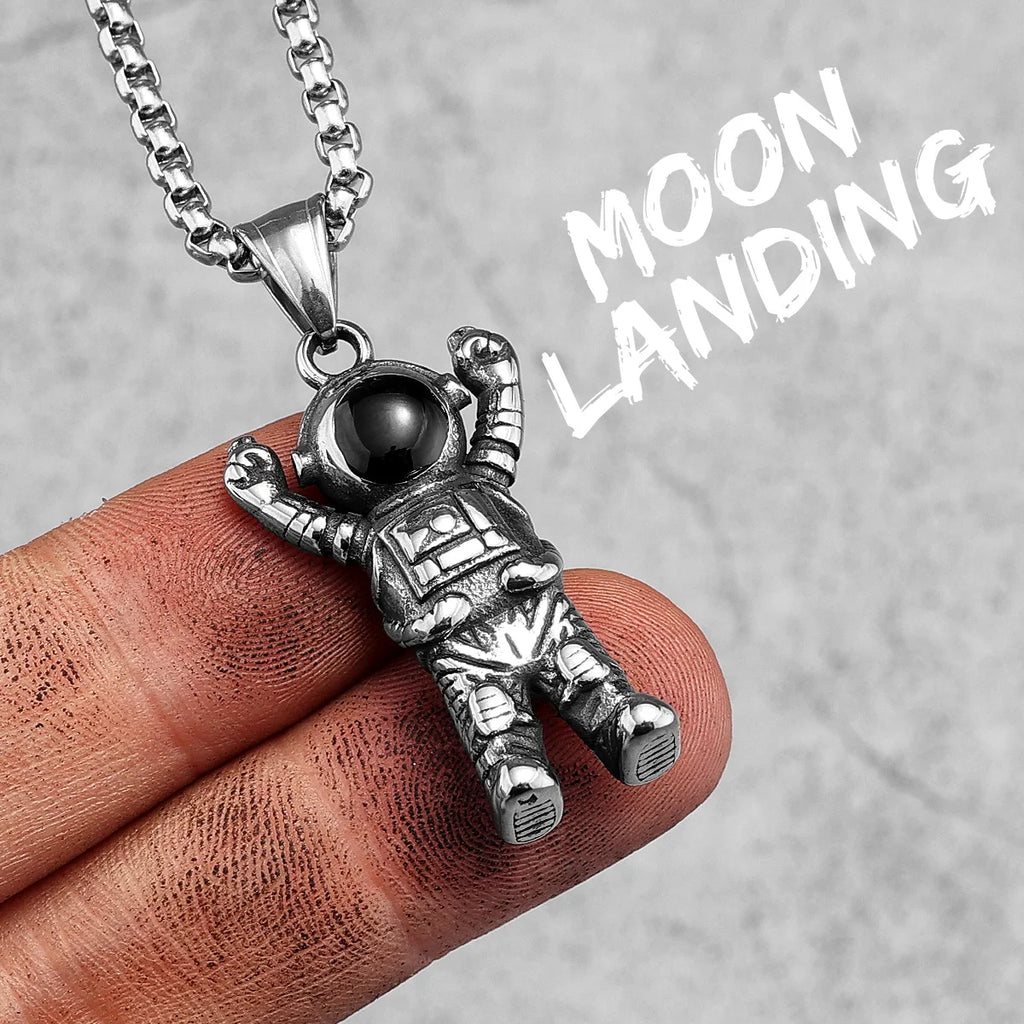 PENDRA Spaceman Astronaut Steel Necklace