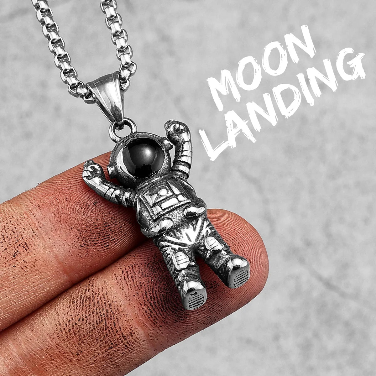 PENDRA Spaceman Astronaut Steel Necklace
