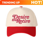 Desire to Retire Embroidered Trucker Hat - Adjustable Snapback Cap with Embroidered Letter Patch, Breathable Unisex Cap Suitable