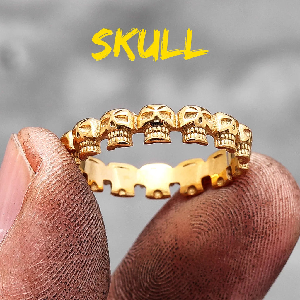 PENDRA Punk Gothic Skull Ring