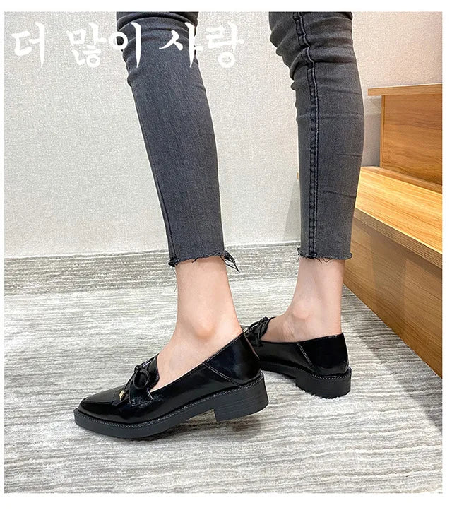 PENDRA Leather Platform British Small Shoes