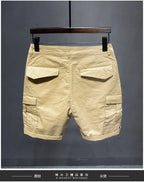 Korean Washed Luxury Men's Slim Jeans Designer Denim Short Pants for Summer Boyfriend Stretch Straight White Cargo Cotton Shorts