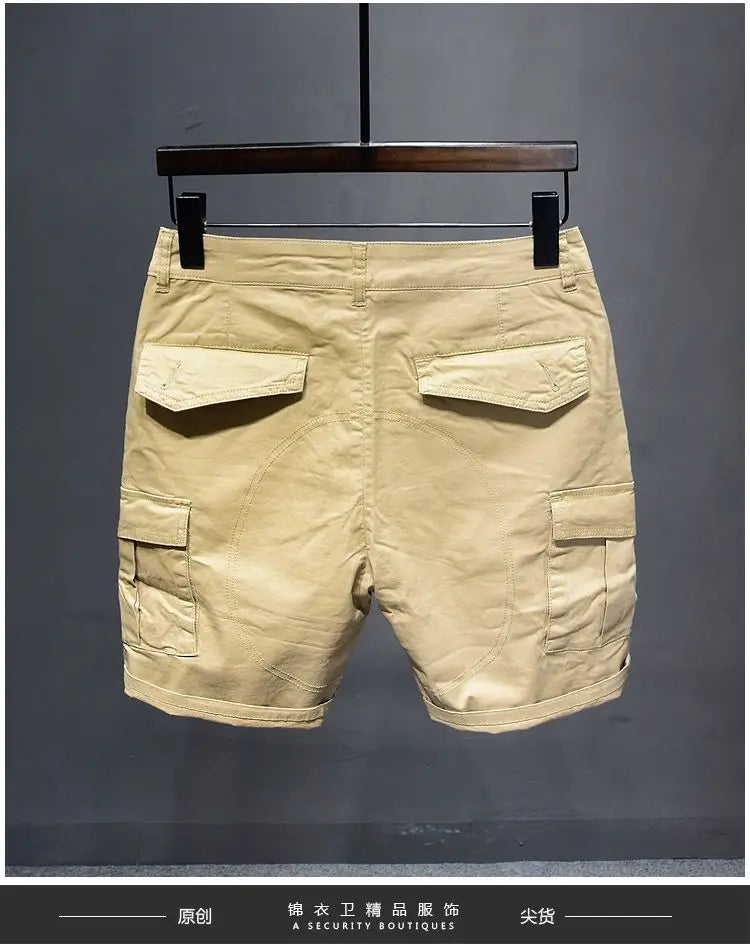 Korean Washed Luxury Men's Slim Jeans Designer Denim Short Pants for Summer Boyfriend Stretch Straight White Cargo Cotton Shorts