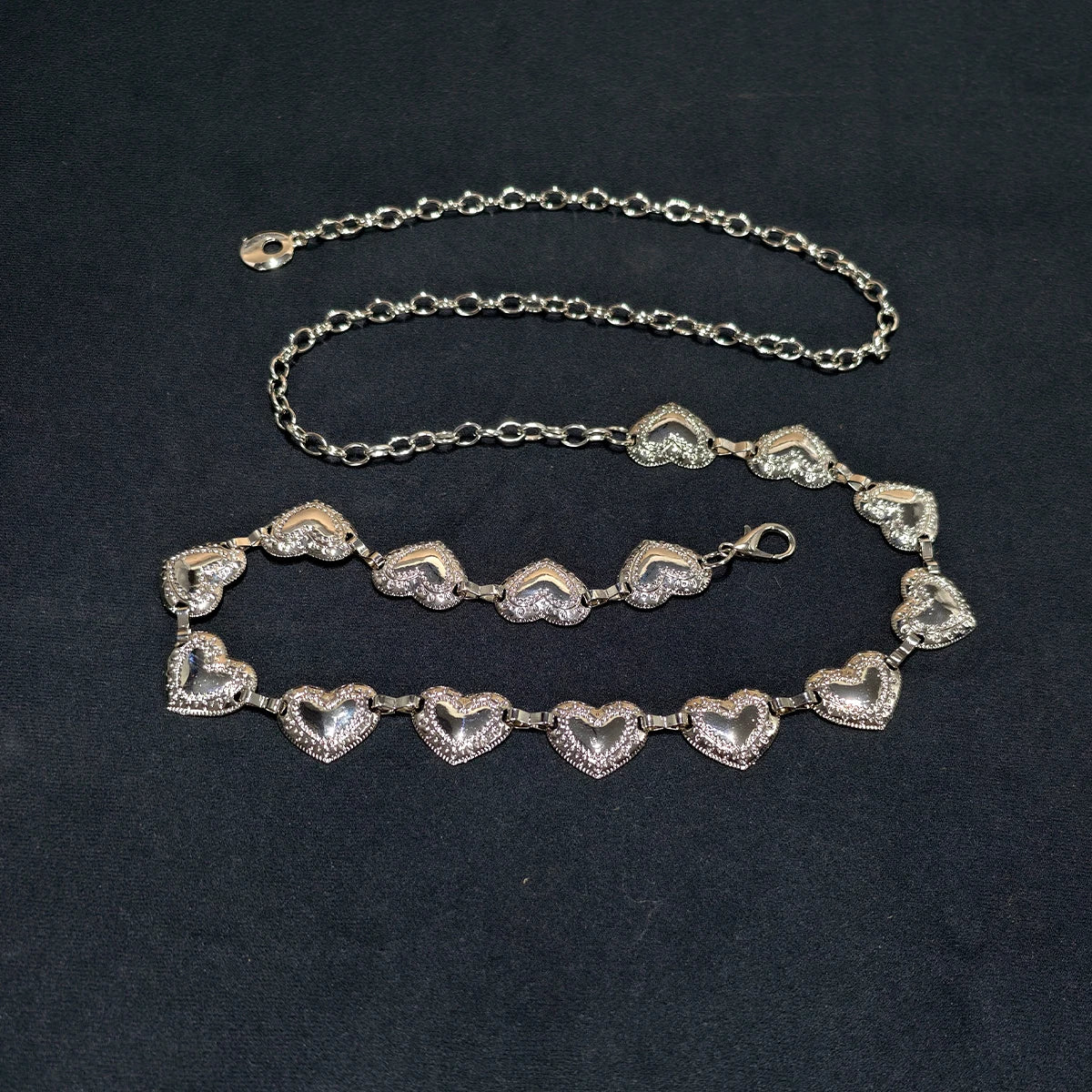 Vintage Women Waist Belt Female Metallic Love-Heart Chain Belt Tassel Waist Chain Belt Women Decorative Metal Body Jewelry