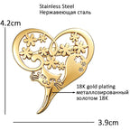 PENDRA Cat Heart Hollow Love Brooch