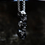 PENDRA Skullgoth Gothic Skull Pendant Necklace