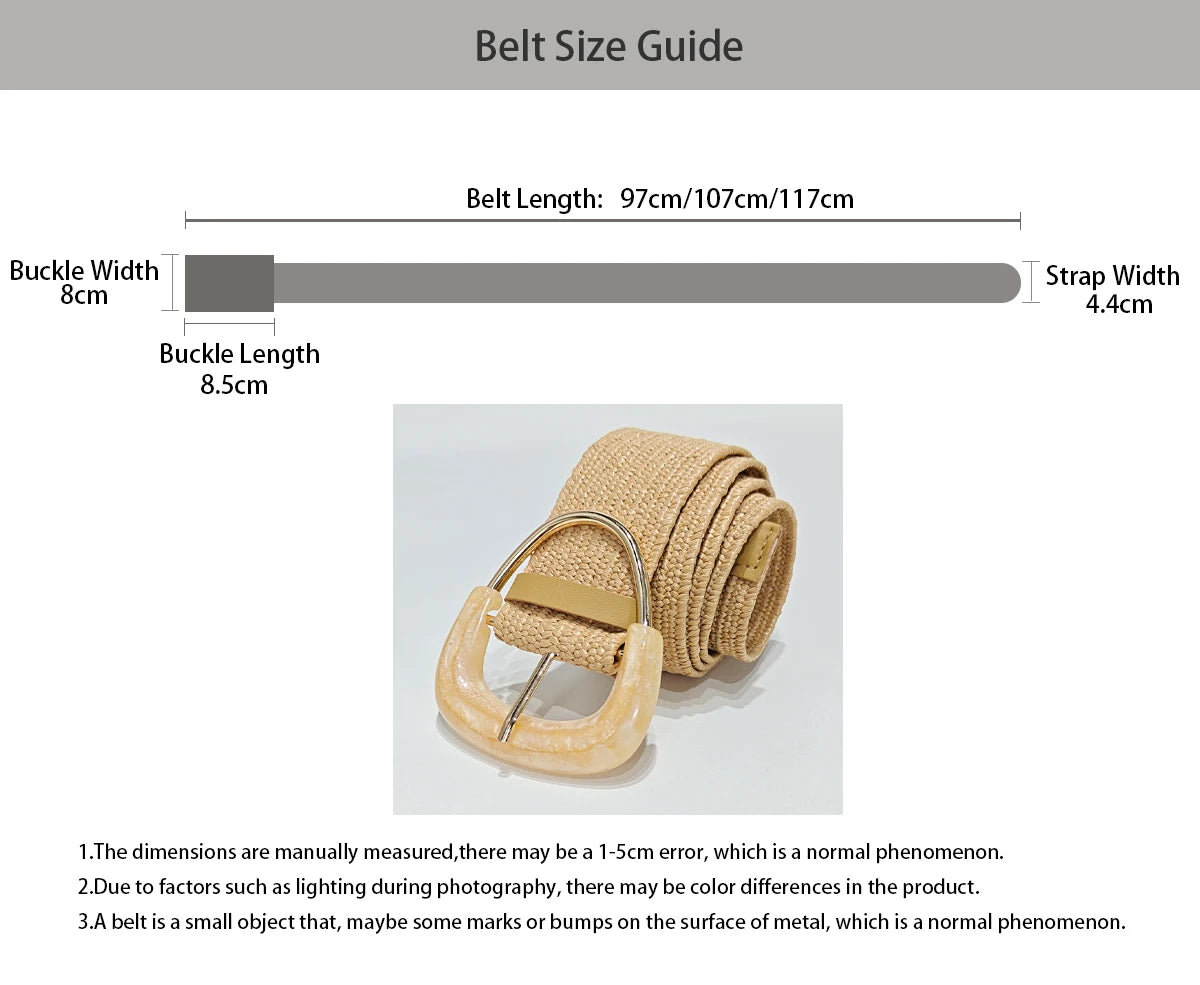 PENDRA Bellaine Straw Khaki Boho Belt