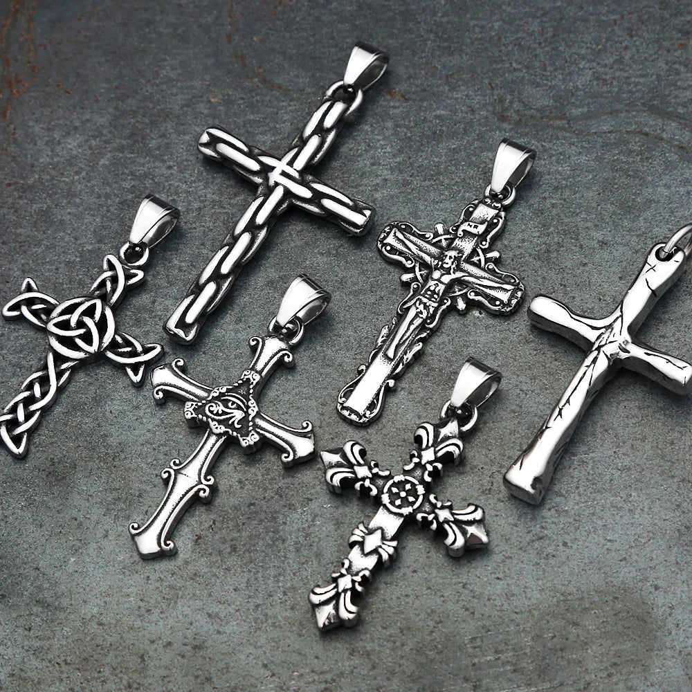 PENDRA Crossforge 316L Stainless Steel Cross Pendant
