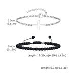 PENDRA Cross Beaded Stone Bracelet