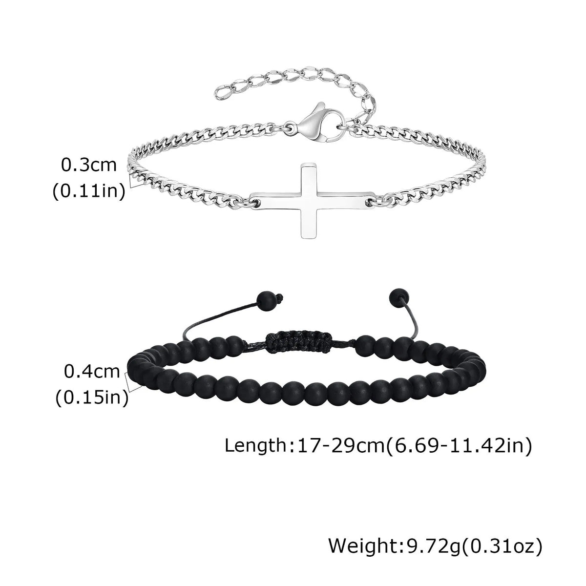 PENDRA Cross Beaded Stone Bracelet