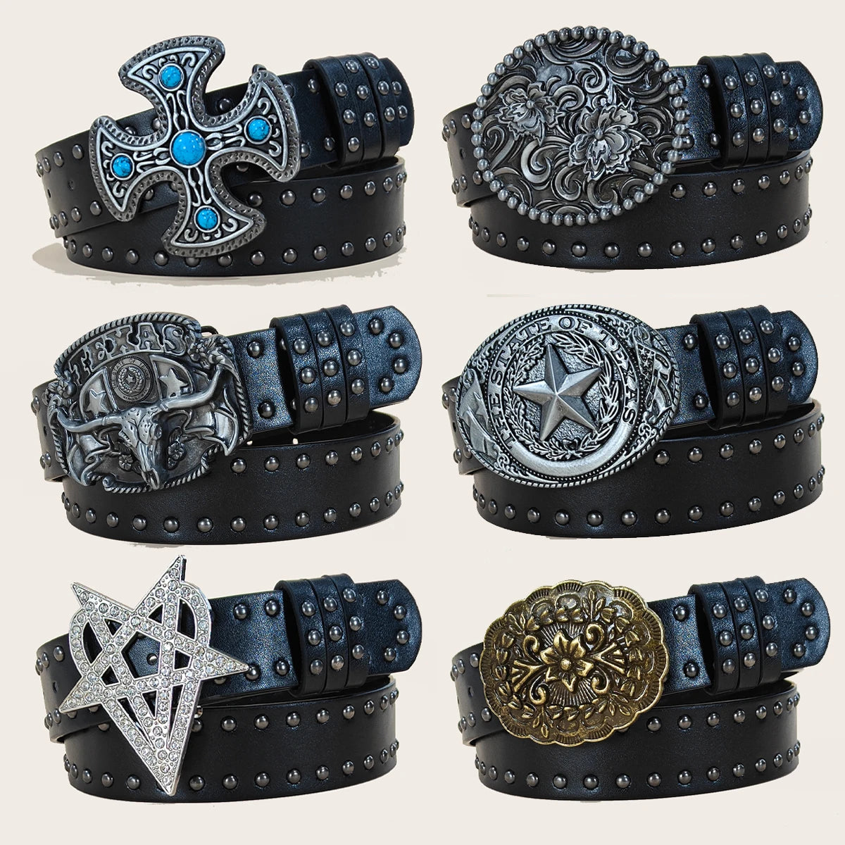 Heavy Retro Rivet Belt For Men and Women Luxury Designer Fashion Personality High-End Waistband With Jeans New Plus Belt Trend