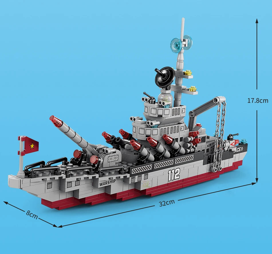 PENDRA Military Ship 8in1 Building Set