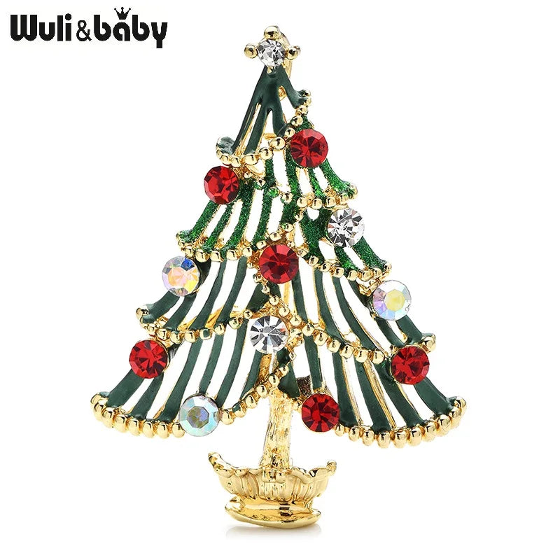 PENDRA Noelara Classical Christmas Tree Brooch