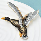 PENDRA Seabreeze Enamel Duck Brooch
