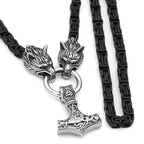 PENDRA Wolf Norse Hammer Necklace