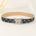 PENDRA Rheais Leather Pink Butterfly Gothic Belt
