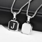 PENDRA Square Twisted Pendant Necklace