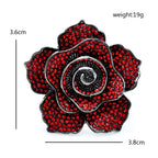 PENDRA Rosaspark Luxury Shining Rose Flower Brooch