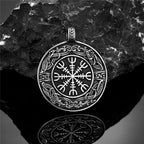 PENDRA Rune Compass Leather Necklace