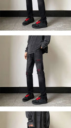PENDRA Washed End Ripped Pants
