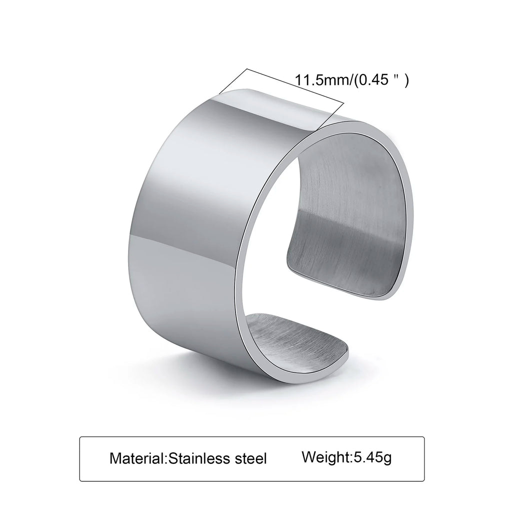 PENDRA Bend High Polished Steel Ring