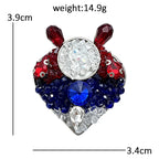 PENDRA Crystal Rabbit Heart Brooch