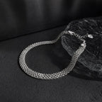Trend Mesh Chain Bracelet for Men,Silver Color Adjustable Link Wristband,Hip Hop Punk Jewelry Gift