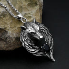 PENDRA Wolfrune Nordic Viking Wolf Pendant Necklace