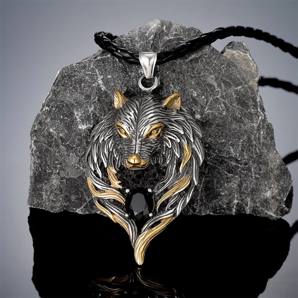 PENDRA Wolf Black Necklace