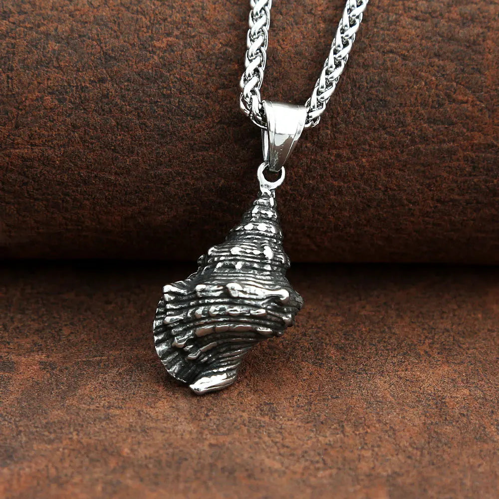 PENDRA Shellforge Stainless Steel Shell Pendant Necklace