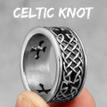 Viking Celtic Knot Cross Stainless Steel Womens Mens Rings Punk Vintage For Boyfriend Biker Jewelry Creativity Gift Wholesale