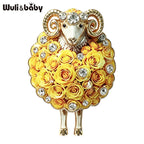 PENDRA Meadow Rhinestone Sheep Brooch