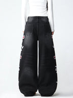 PENDRA American Floral Embroidered Jeans