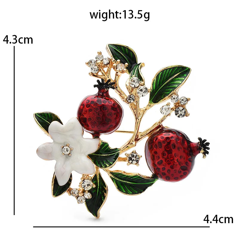 PENDRA Pomella Metal Pomegranate Brooch