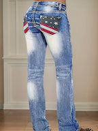 New women's nine point micro elastic solid color jeans