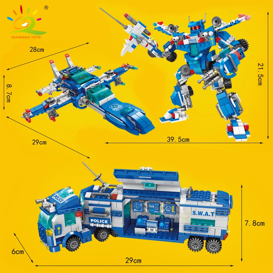 PENDRA 8in1 Police Command Building Set