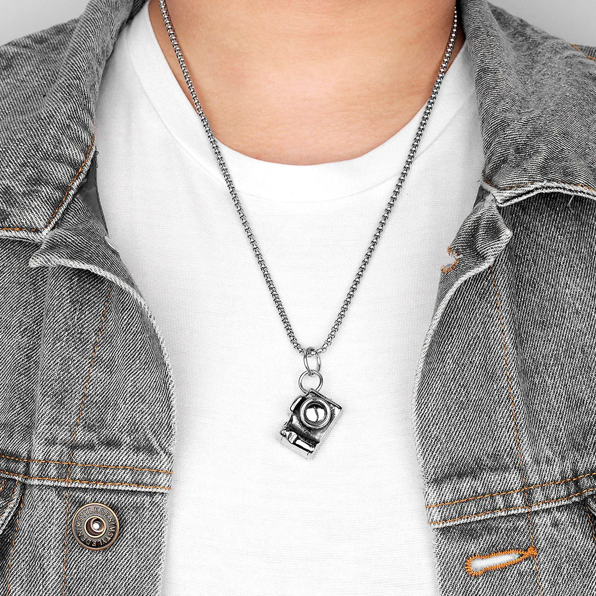 PENDRA SLR Camera Boyfriend Steel Necklace
