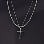 PENDRA Cross Double Pendant Necklace