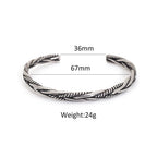 PENDRA Wheatleaf Stainless Steel Open Bracelet