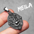 PENDRA Anchor Mermaid Steel Necklace